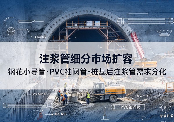 轮台注浆管细分市场扩容，隧道钢花小导管、PVC 袖阀管、桩基后注浆管需求分化